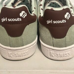 Rare K-Swiss Suede Girl Scout 9.5 Thin Mint Sneakers